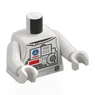 Torso, White Arms and Hands with print