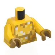 Torso, Pixelated Gold/Bright Light Yellow/White print, Yellow Arms, Pearl Gold Hands