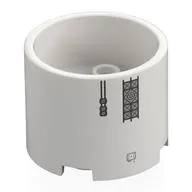 Brick Round 3 x 3 x 2 Recessed Center with 2 x 2 Studs and Axle Hole with Space Ship Truss print