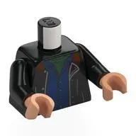 Torso, Black Arms, Nougat Hands with print