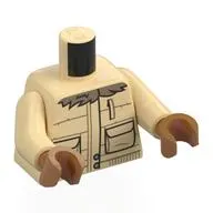 Torso, Tan Arms, Medium Nougat Hands with print