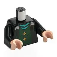 Torso, Black Arms, Light Nougat Hands with print