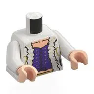 Torso, White Arms, Light Nougat Hands with print