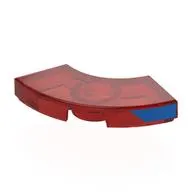 Tile 2 x 2 Curved, Macaroni, Center Anti-Stud with print