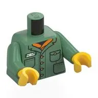 Torso, Sand Green Arms, Yellow Hands with print