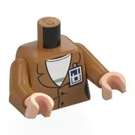 Torso, Medium Nougat Arms, Light Nougat Hands with print