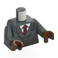 Torso, Dark Bluish Gray Arms, Reddish Brown Hands with print