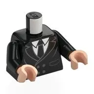 Torso, Black Arms, Light Nougat Hands with print