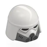 Helmet, Imperial Remnant Snowtrooper, Black Eyes, Dark Bluish Gray Mouthpiece Print
