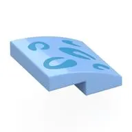 Brick Curved 2 x 2 x 2/3 with print