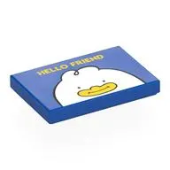 Tile 2 x 3 with Yellow 'HELLO FRIEND, White Duck, Yellow Bill print