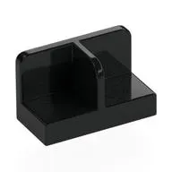 Panel 1 x 2 x 1 with Rounded Corners and Central Divider