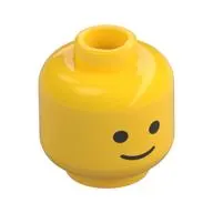 Minifig Head Standard Grin Print [Hollow Stud]