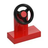 Steering Stand 1 x 2 with Black Steering Wheel