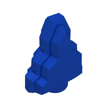 Rock 1 x 2 Crystal Stepped with Black Zombie Print