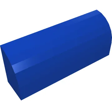 Brick Curved 1 x 4 x 1 1/3 No Studs with Twin White Line Speed Stripe Print