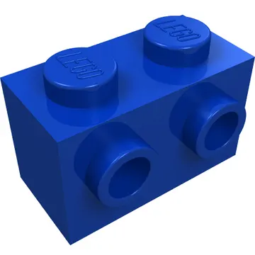 Brick Special 1 x 2 with 2 Studs on 1 Side, with Face, Black Eyes and Open Mouth Smile Print
