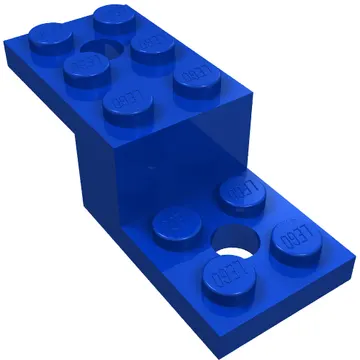 Bracket 5 x 2 x 1 1/3 with Holes, Pin Bottom
