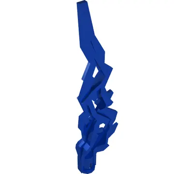 Large Figure Weapon Accessory, Flame / Lightning Bolt with Axle Hole with Marbled Trans-Yellow Pattern