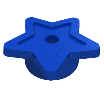 Tile, Star with Stud Holder, Pin Hole