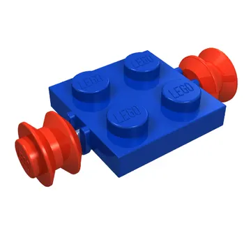Plate Special 2 x 2 with Wheels Red