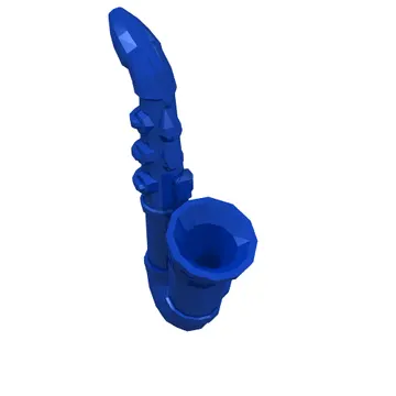 Musical Instrument Saxophone with Black Mouthpiece Print