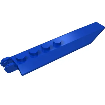 Hinge Plate 1 x 8 Locking with Angled Side Extensions, Squared Plate Underside, 7 Teeth