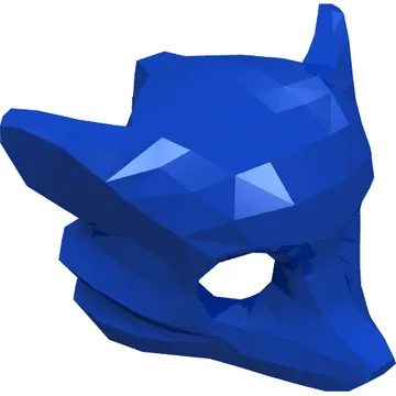 Mask Fox / Skunk, White Fur and Lavender Nose Print