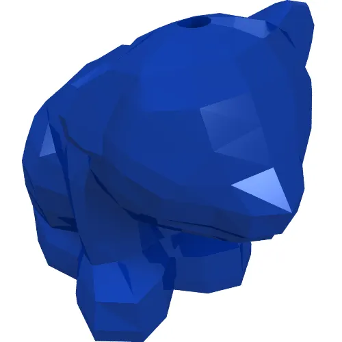 Animal, Bear, Small with Hole in Top [Plain]