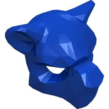 Mask Feline with Black Nose, Leopard Spots and Fangs Print
