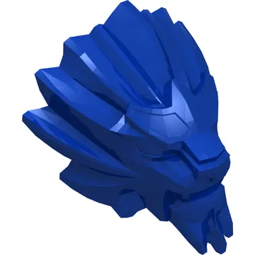Large Figure Head Lion with Blue Eyes Print