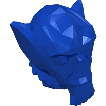 Minifig Head Special, Lasat with Light Bluish Gray Face, Black Beard and Sideburns Print (Zeb Orrelios)