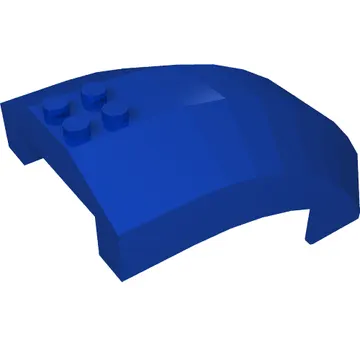 Windscreen 6 x 10 x 4 Curved with White, Red, and Light Bluish Grey Cockpit print