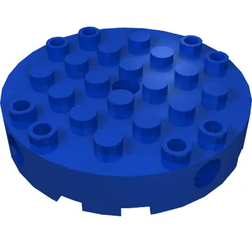 Brick Round 6 x 6 with 4 Side Pin Holes and Center Hole