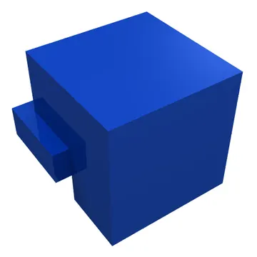 Minifig Head Special, Cube with Rear Ledge, Pixelated Red Face Print (Spider)