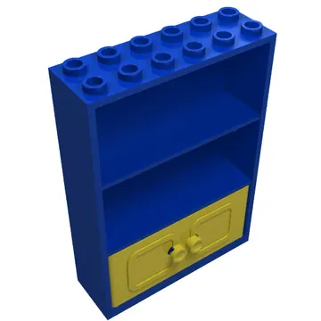 Fabuland, Cupboard 2 x 6 x 7 with Yellow Doors