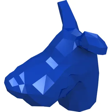 Animal Body Part, Dog Head Great Dane with Scooby-Doo with Mouth Open at Side and Chattering Teeth Print