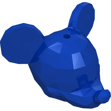Minifig Head Special with Black Mouse Ears and Nose and White Eyes Print (Mickey)