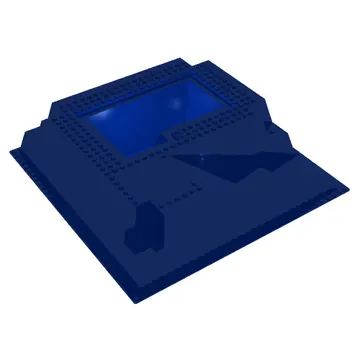 Baseplate Raised 32 x 32 with Ramp and Pit, Crater Print