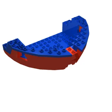 Boat Hull Section, Large Bow 12 x 16 x 5 1/3 Red Top [Complete Assembly]