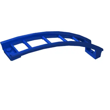Vehicle Track, Roller Coaster Ramp Large Upper Part, 6 Bricks Elevation