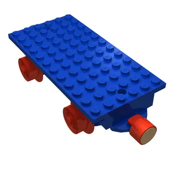 Train Base 6 x 12 Type 1 with Wheels and Magnets [Complete Assembly]