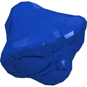 Minifig Head Special, Alien with Wide Medium Blue Eyes and Dark Brown Closed Smile Print (E.T.)