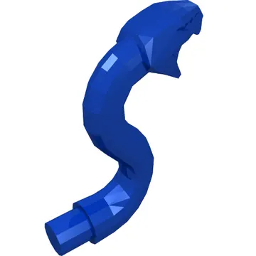 Animal, Snake Head with Open Mouth, Fangs and Curved Neck with Bar