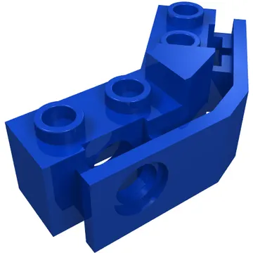 Technic Brick 1 x 2 - 1 x 2 Angled with Bumper Holder [Closed Front]