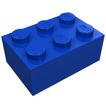 Brick 2 x 3 with Two White and Black Circles (Nabbit Eyes) Print