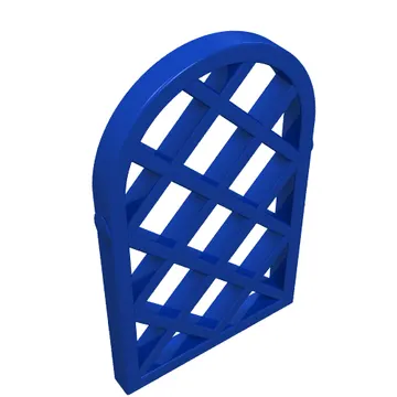 Window 1 x 2 x 2 2/3 Pane Lattice Diamond with Rounded Top