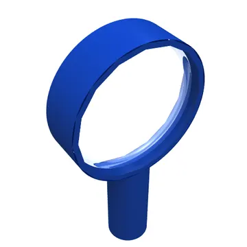 Equipment Magnifying Glass with Thin Frame, Hollow Handle, Trans-Clear Lens