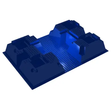 Baseplate Raised 32 x 48 x 6 with 4 Corner Pits and River Print