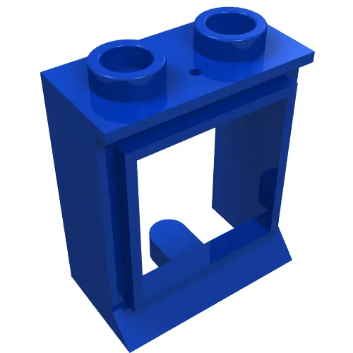 Window 1 x 2 x 2 Classic, Extended Lip, Hollow Studs [no Glass]
